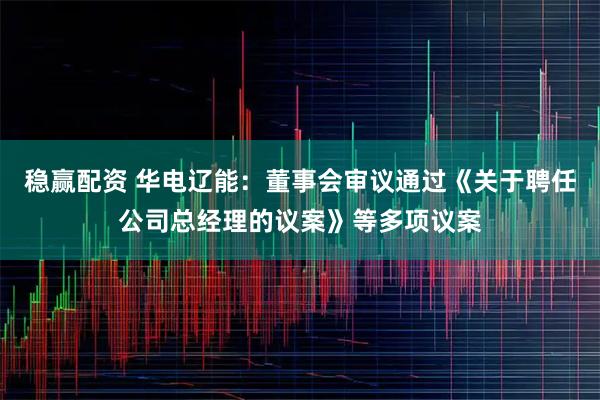 稳赢配资 华电辽能：董事会审议通过《关于聘任公司总经理的议案》等多项议案